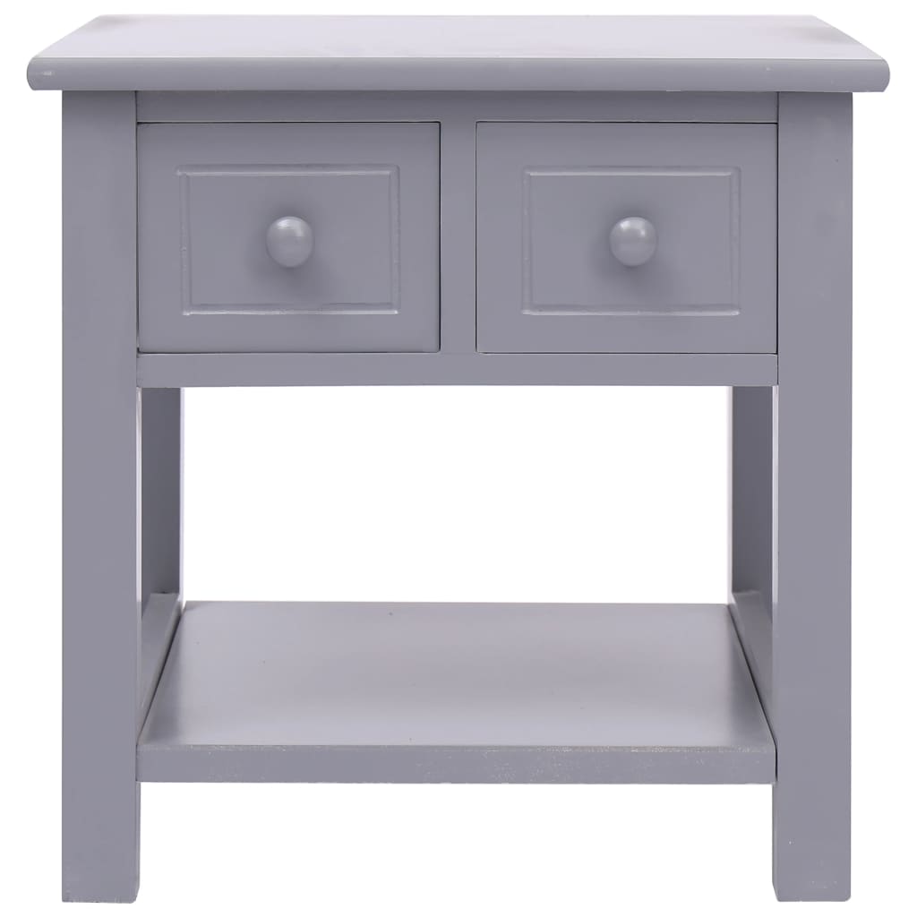 vidaXL Bijzettafel 40x40x40 cm paulowniahout grijs