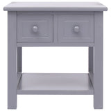 vidaXL Bijzettafel 40x40x40 cm paulowniahout grijs