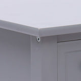 vidaXL Bijzettafel 40x40x40 cm paulowniahout grijs