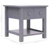 vidaXL Bijzettafel 40x40x40 cm paulowniahout grijs
