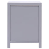 vidaXL Nachtkastje 38x28x52 cm paulowniahout grijs