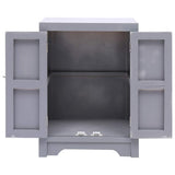 vidaXL Nachtkastje 38x28x52 cm paulowniahout grijs