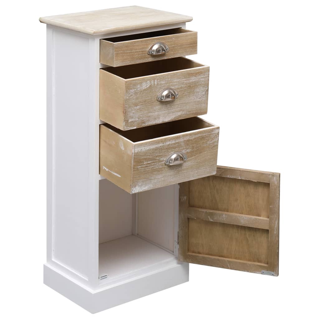 vidaXL Bijzetkast 38x28x86 cm paulowniahout