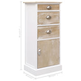 vidaXL Bijzetkast 38x28x86 cm paulowniahout