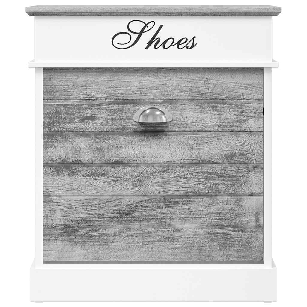 vidaXL Schoenenkast 50x28x58 cm paulowniahout grijs