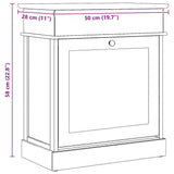 vidaXL Schoenenkast 50x28x58 cm paulowniahout grijs