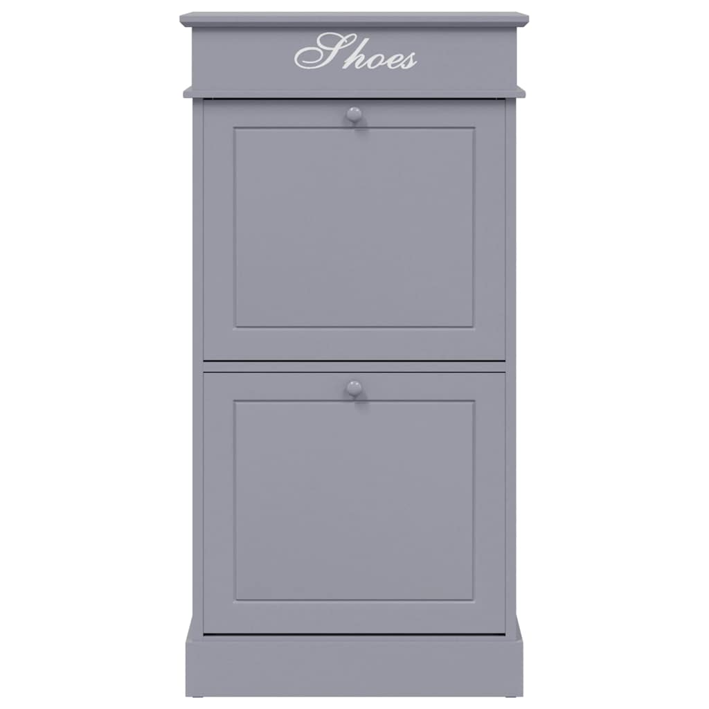 vidaXL Schoenenkast 50x28x98 cm paulowniahout grijs