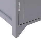 vidaXL Bathroom Cabinet 46x24x116 cm paulownia wood grey