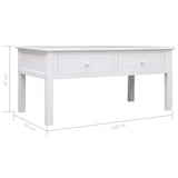 vidaXL Coffee table 100x50x45 cm wood white