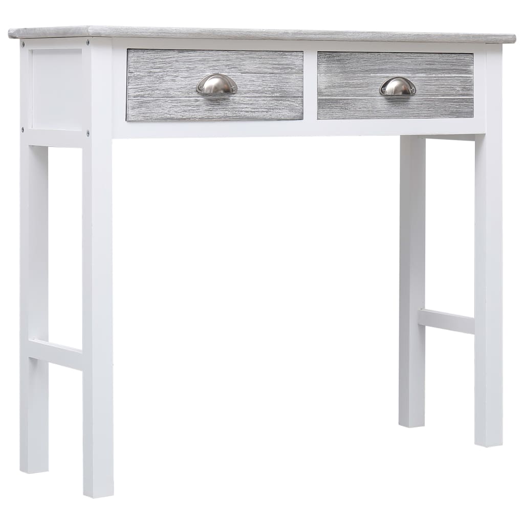 vidaXL Wandtafel 90x30x77 cm hout grijs