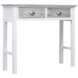 vidaXL Wandtafel 90x30x77 cm hout grijs