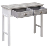 vidaXL Wandtafel 90x30x77 cm hout grijs