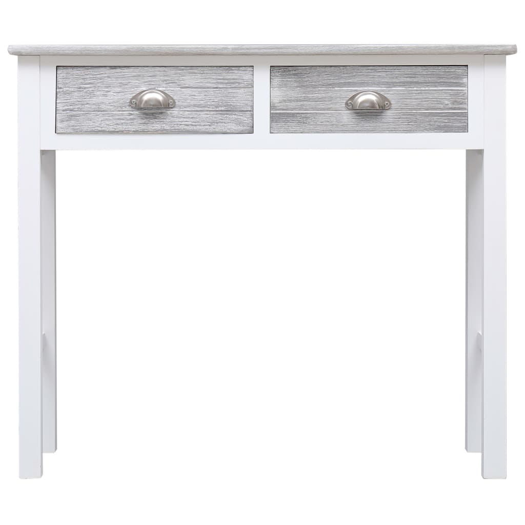 vidaXL Wandtafel 90x30x77 cm hout grijs