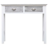 vidaXL Wandtafel 90x30x77 cm hout grijs