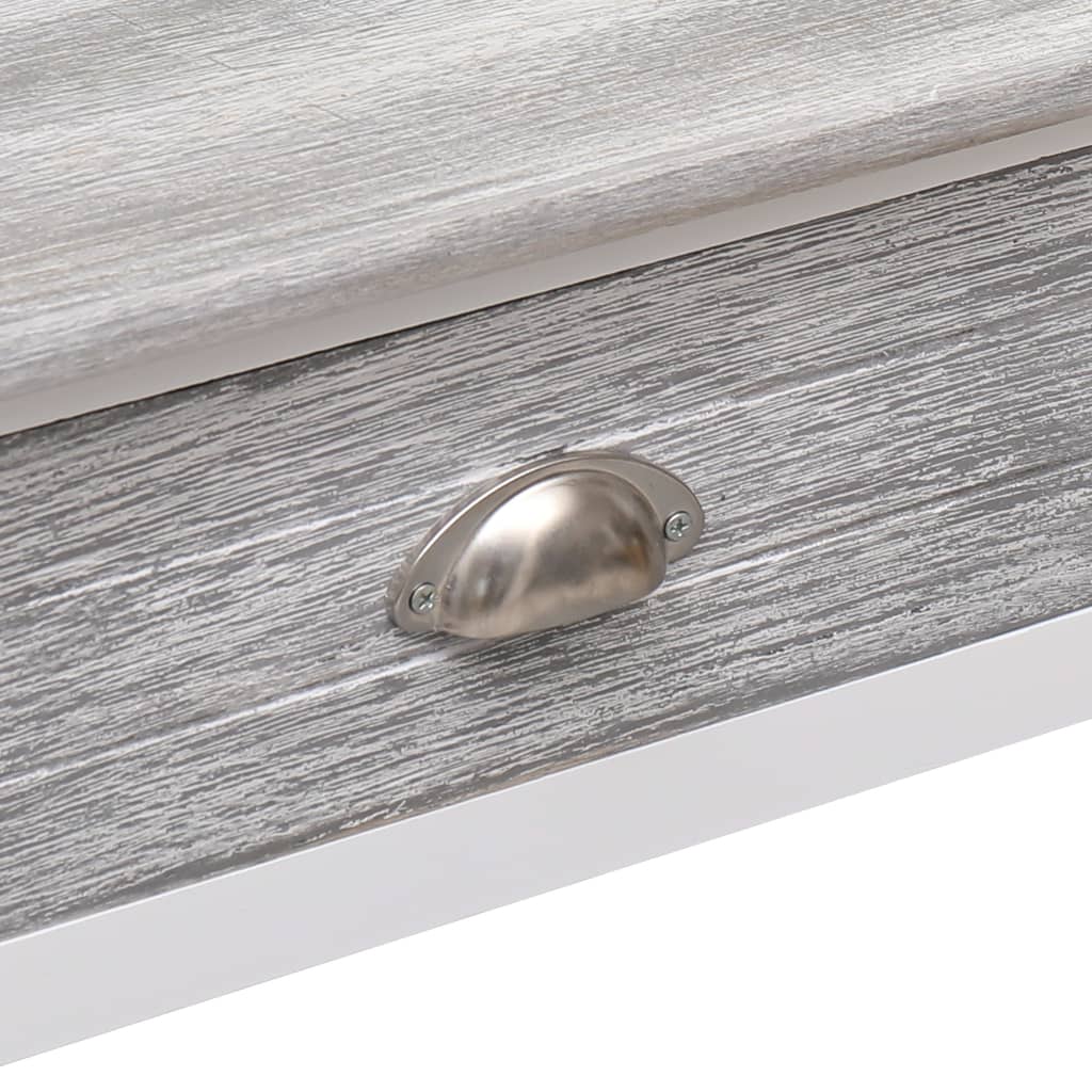 vidaXL Wandtafel 90x30x77 cm hout grijs