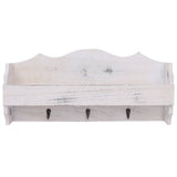 vidaXL Wandkapstok 50x10x23 cm hout wit