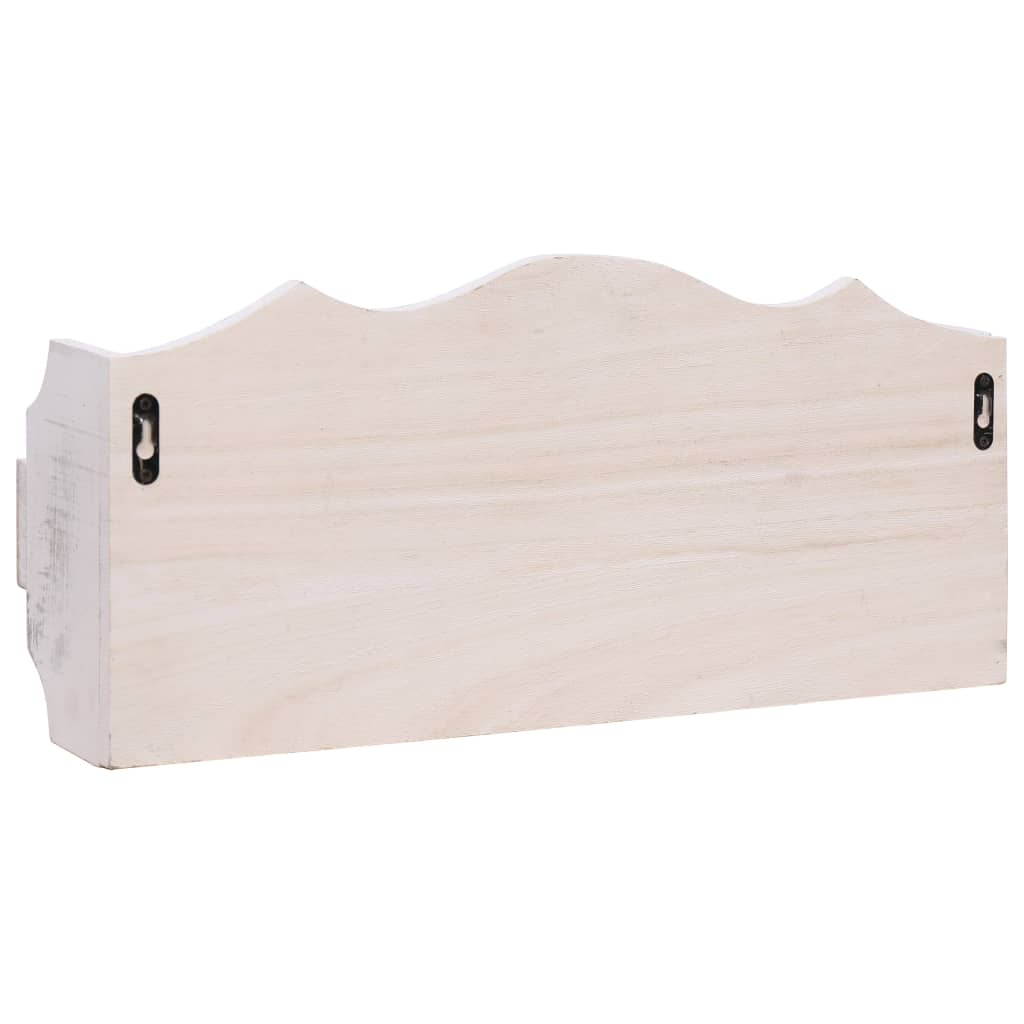 vidaXL Wandkapstok 50x10x23 cm hout wit