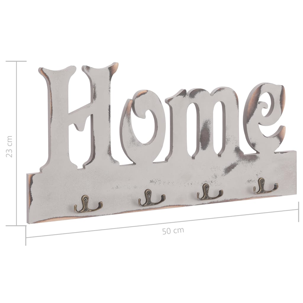 vidaXL Wall Coat Rack HOME 50x23 cm