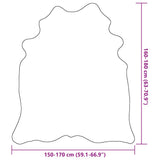 vidaXL Vloerkleed 150x170 cm echte runderhuid zwart