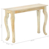 vidaXL Table console 110x35x77 cm Massief mangohout