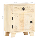 vidaXL Nachtkastje 40x30x50 cm massief mangohout