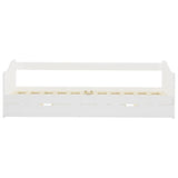 vidaXL Extendable Day Bed Solid Pine White 90x200 cm