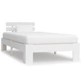 vidaXL Bed Frame Solid Pine Wood White 90x200 cm