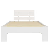 vidaXL Bed Frame Solid Pine Wood White 90x200 cm