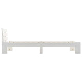 vidaXL Bed Frame Solid Pine Wood White 90x200 cm