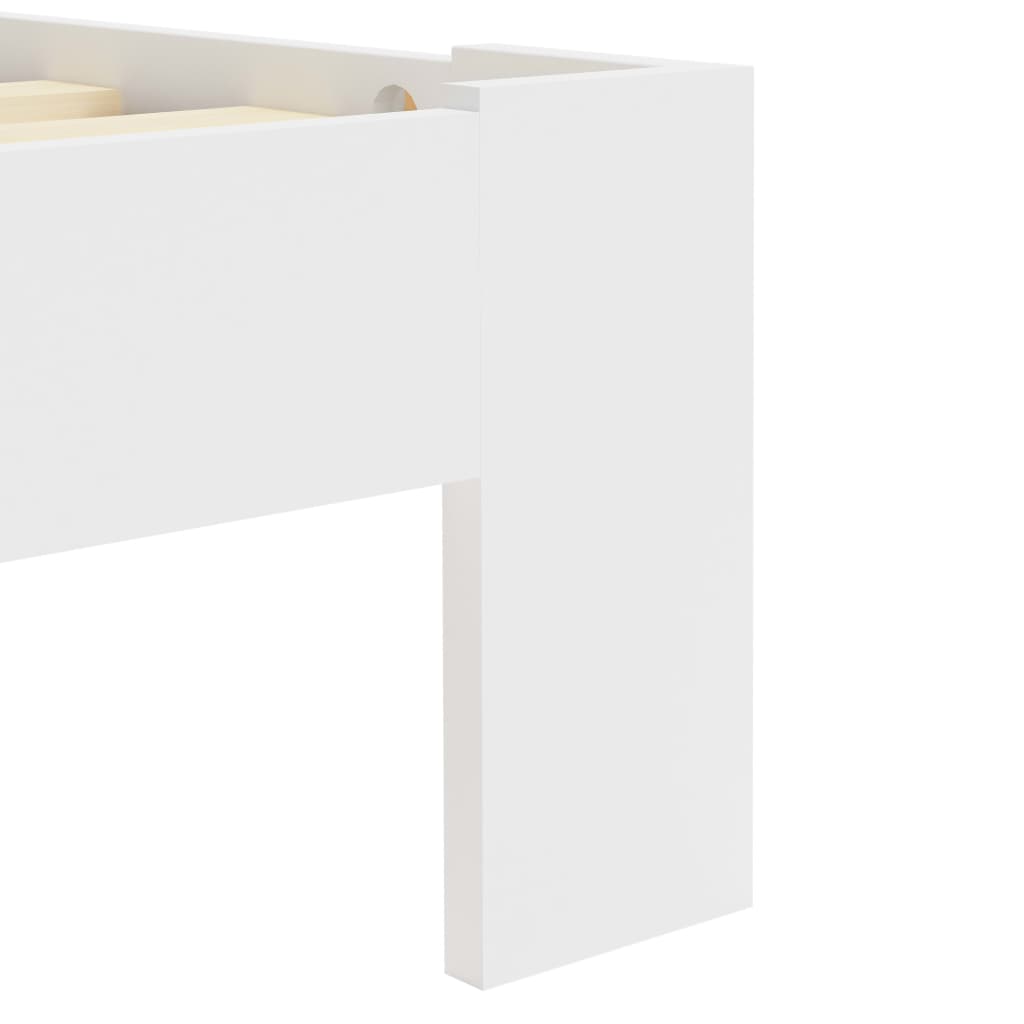 vidaXL Bed Frame Solid Pine Wood White 90x200 cm