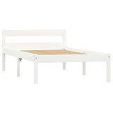 vidaXL Bed Frame Solid Pine Wood White 90x200 cm