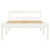 vidaXL Bed Frame Solid Pine Wood White 90x200 cm