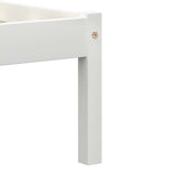 vidaXL Bed Frame Solid Pine Wood White 90x200 cm
