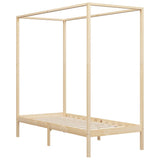 vidaXL Solid Pine Wood Four-Poster Bed Frame 100x200 cm