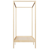vidaXL Solid Pine Wood Four-Poster Bed Frame 100x200 cm