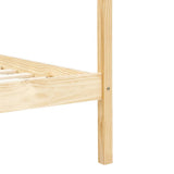 vidaXL Solid Pine Wood Four-Poster Bed Frame 100x200 cm