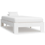 vidaXL Bed Frame Solid Pine Wood White 90x200 cm