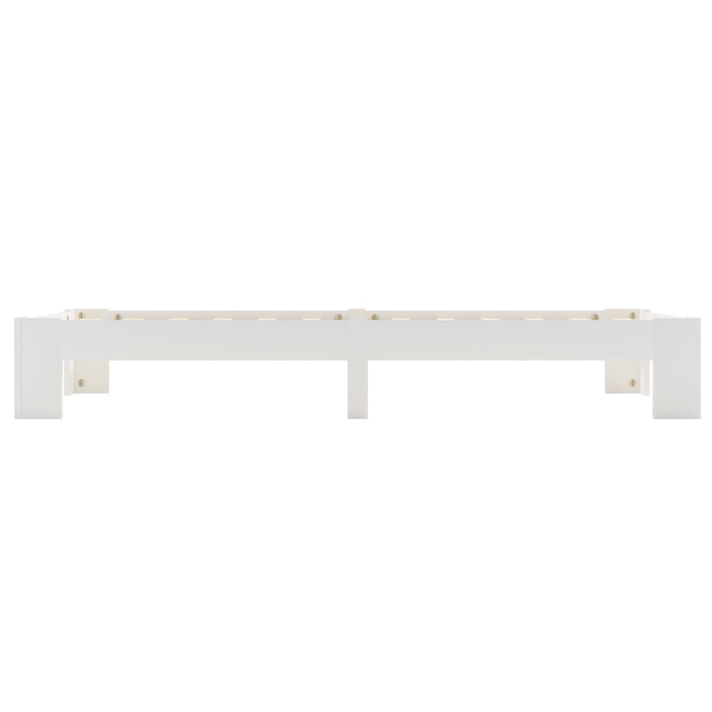 vidaXL Bed Frame Solid Pine Wood White 90x200 cm