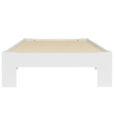 vidaXL Bed Frame Solid Pine Wood White 90x200 cm