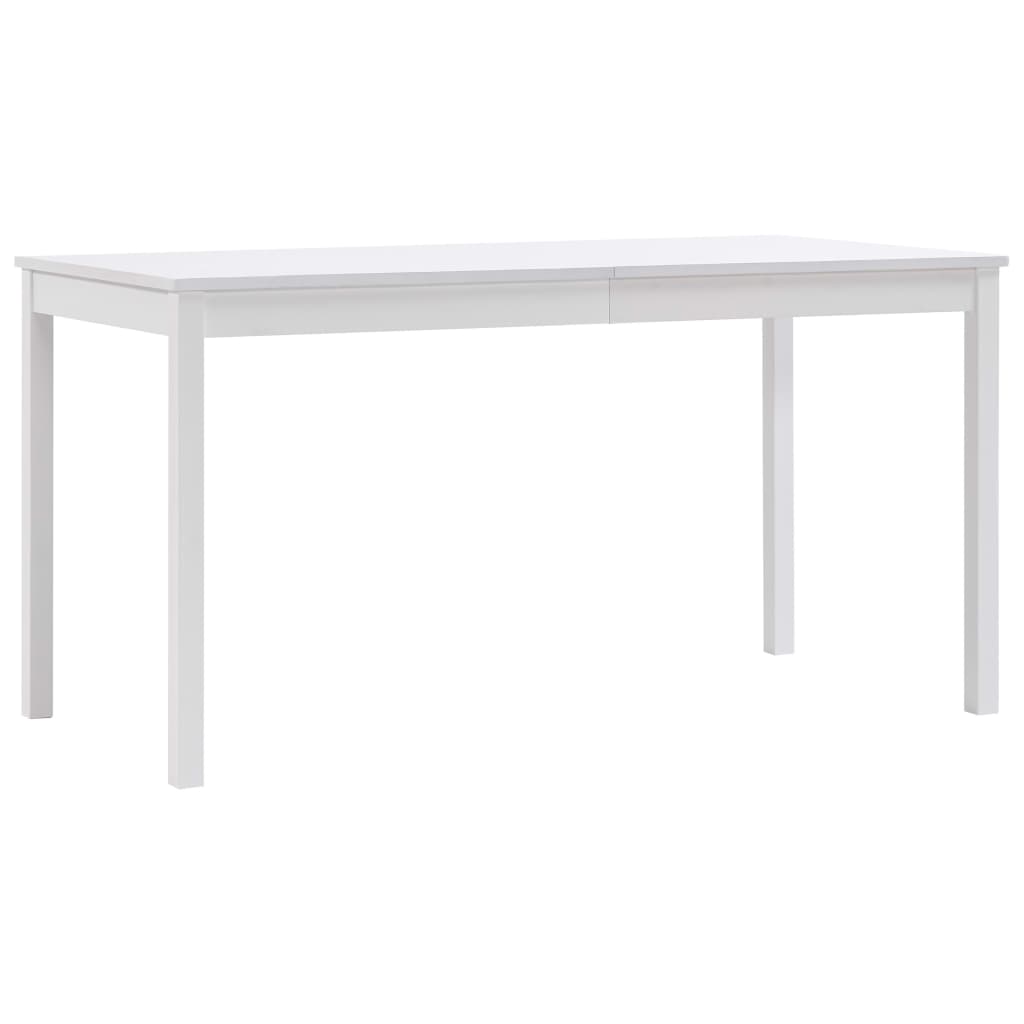 vidaXL Eettafel 140x70x73 cm grenenhout wit