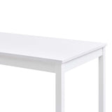 vidaXL Eettafel 140x70x73 cm grenenhout wit