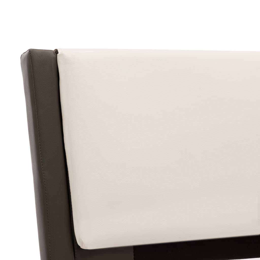 vidaXL Bedframe met LED zonder matras grijs en wit 120x190 cm