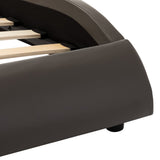 vidaXL Bedframe met LED zonder matras grijs en wit 120x190 cm