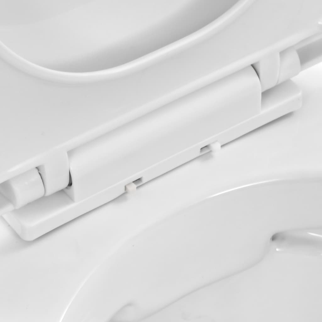 vidaXL Wall-hung rimless toilet ceramic white