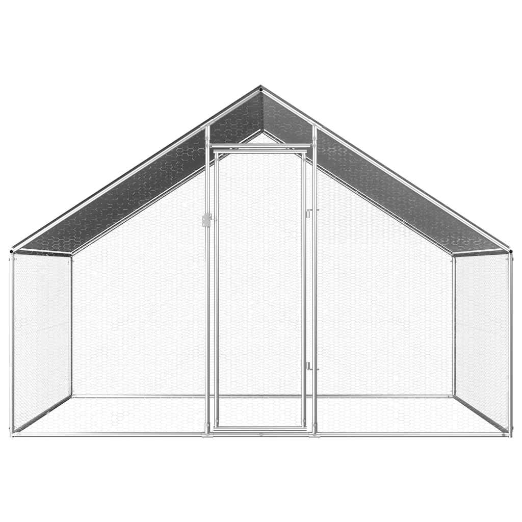 vidaXL Chicken Coop 2.75x2x1.92 m Galvanised Steel