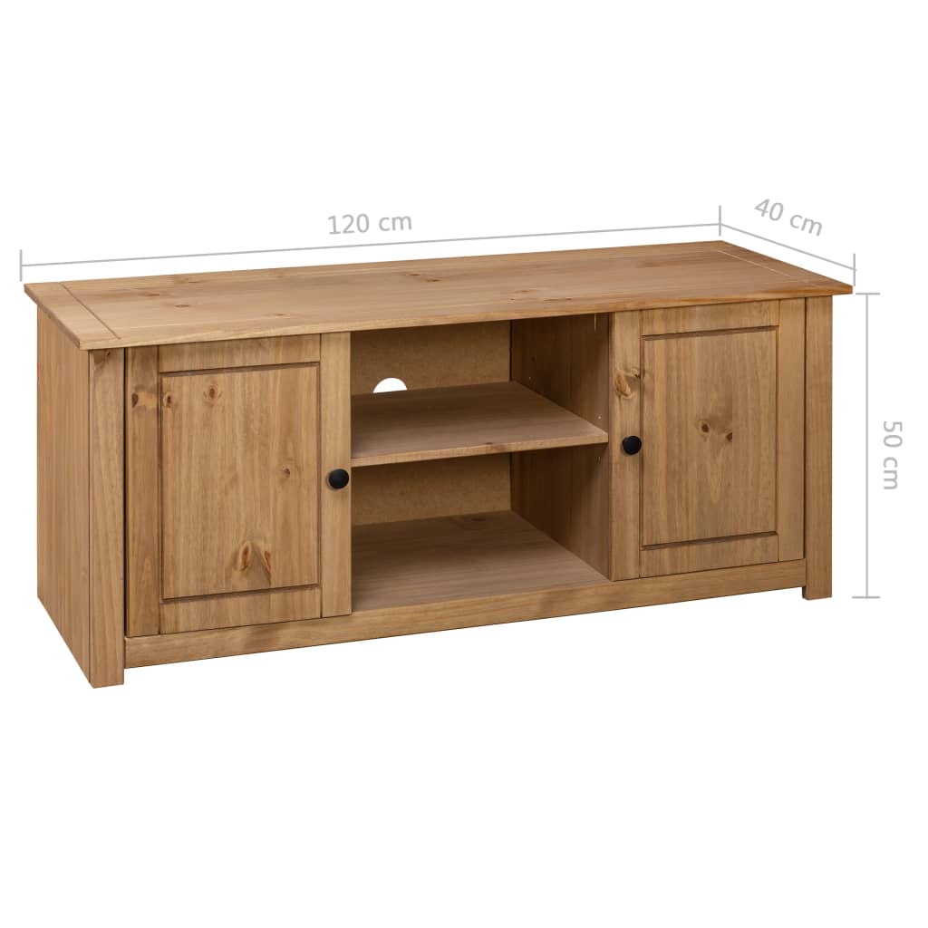 vidaXL TV Cabinet Panama Range 120x40x50 cm Solid Pine Wood
