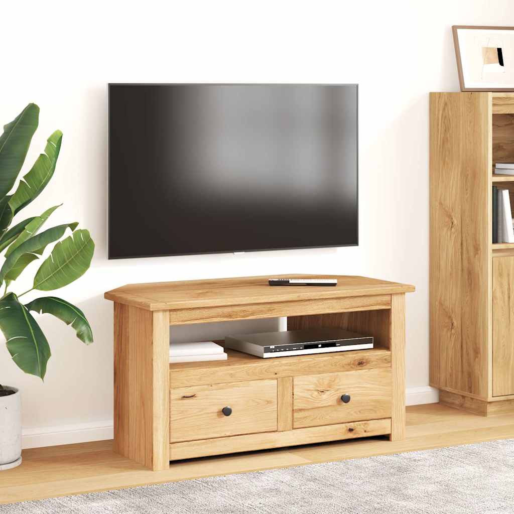 vidaXL TV Corner Cabinet Panama Range 93x49x49 cm Solid Pine Wood