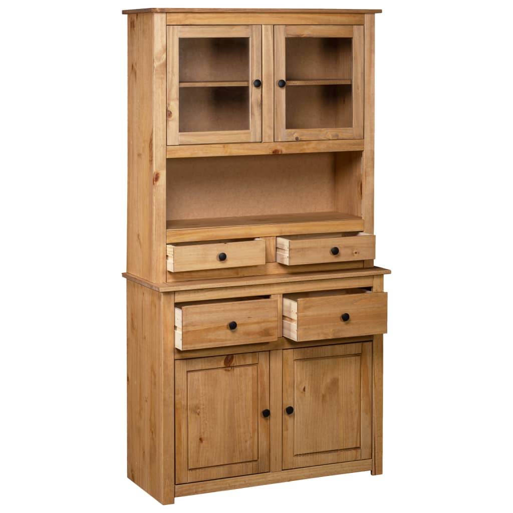 vidaXL Tall Cabinet Panama Range 93x40.5x180 cm Solid Pine Wood