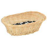 vidaXL 3-Piece Cat Basket Set with Cushions 47x34x60 cm Natural Willow
