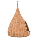 vidaXL Cat Tipi with Cushion 40x60 cm Natural Willow